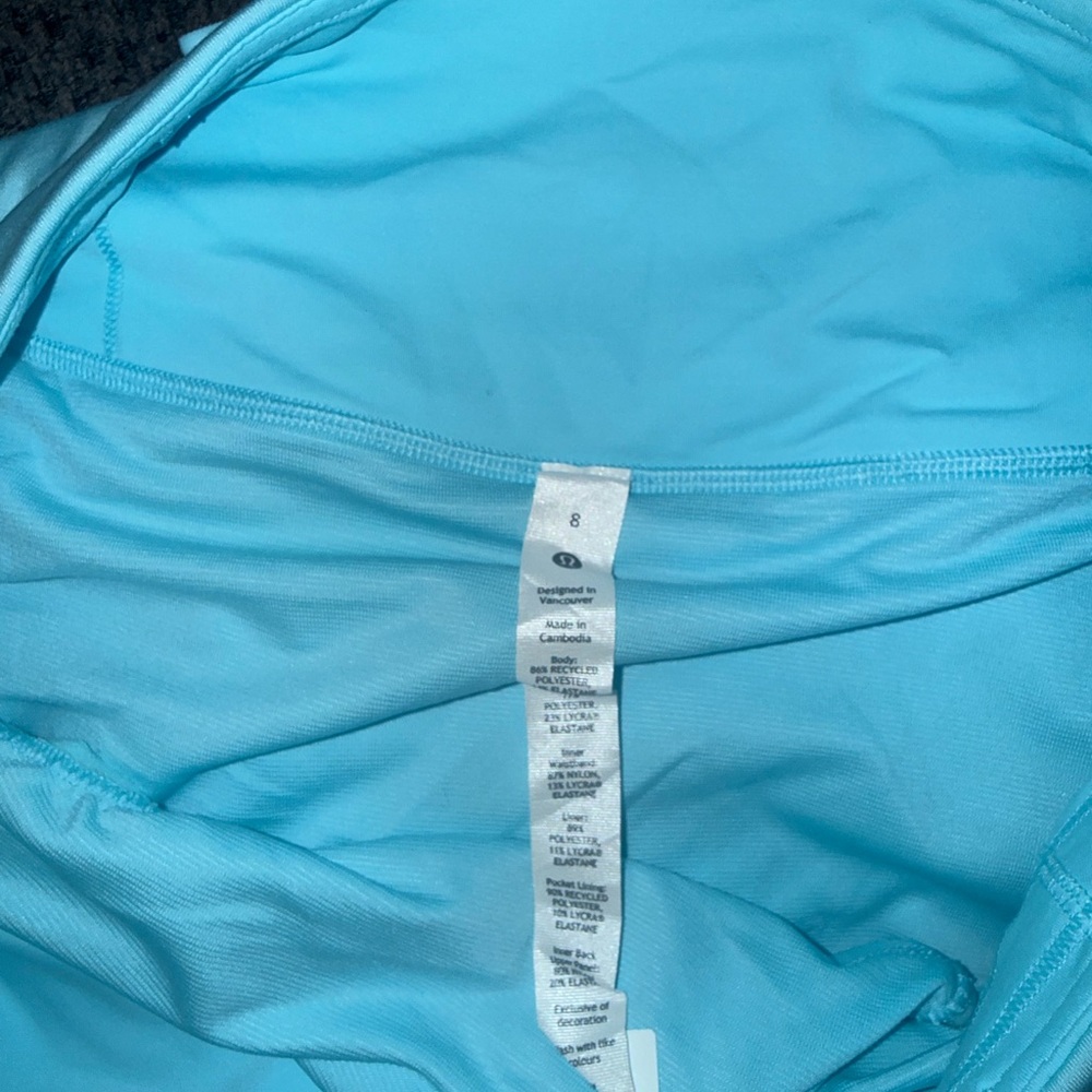 lululemon athletica light blue women's athletic shorts - Picture 3 of 3